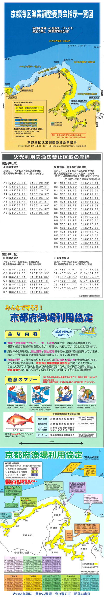  京都海区漁業調整委員会事務局からのお知らせ